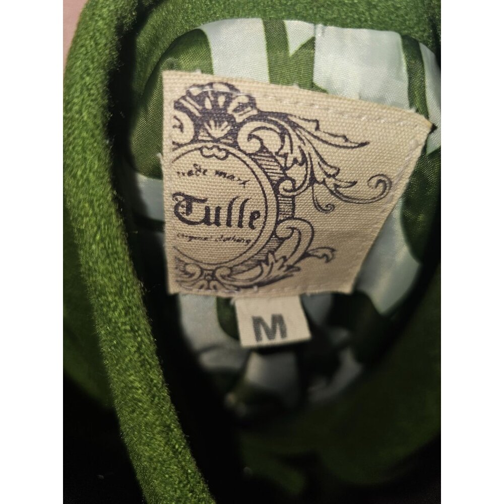 Anthropologie Tulle Green Hooded Coat Womens M - Picture 3 of 14